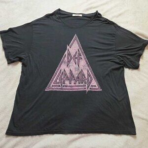 Plus 2X Anthropologie x Letluv Def Leppard graphic tee